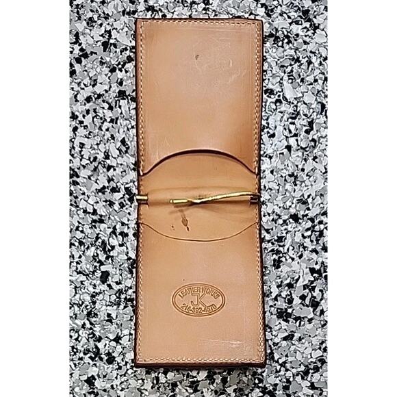 JK Leather Works Hand Tooled Leather Wallet Bifold - Initials TN - Picture 3 of 7